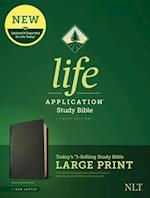 NLT Life Application Study Bible, Third Edition, Large Print (Red Letter, Genuine Leather, Black)