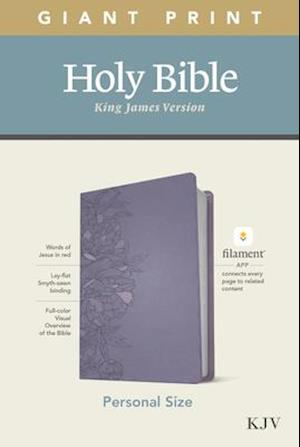 KJV Personal Size Giant Print Bible, Filament Enabled Edition (Leatherlike, Peony Lavender)