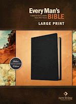 Every Man's Bible Nlt, Large Print (Genuine Leather, Black)