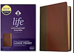 NKJV Life Application Study Bible, Third Edition, Large Print (Red Letter, Leatherlike, Brown/Mahogany)