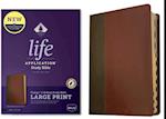 NKJV Life Application Study Bible, Third Edition, Large Print (Red Letter, Leatherlike, Brown/Mahogany, Indexed)