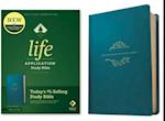 NLT Life Application Study Bible, Third Edition (Red Letter, Leatherlike, Teal Blue)