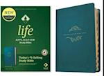 NLT Life Application Study Bible, Third Edition (Red Letter, Leatherlike, Teal Blue, Indexed)