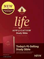 NIV Life Application Study Bible, Third Edition (Red Letter, Leatherlike, Berry)