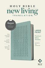 NLT Large Print Premium Value Thinline Bible, Filament Enabled (Leatherlike, Eucalyptus Teal)