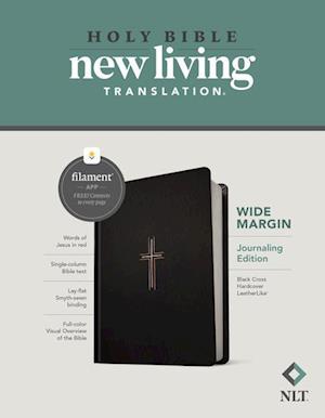 NLT Wide Margin Bible, Filament Enabled Edition (Red Letter, Hardcover Leatherlike, Black Cross)