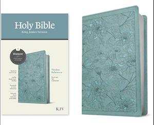 KJV Thinline Reference Bible, Filament Enabled Edition (Red Letter, Leatherlike, Floral Leaf Teal)