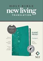 NLT Compact Giant Print Bible, Filament Enabled Edition (Red Letter, Leatherlike, Peony Rich Teal, Indexed)