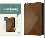 NLT Large Print Thinline Reference Zipper Bible, Filament Enabled Edition (Leatherlike, Messenger Stone & Camel, Indexed)