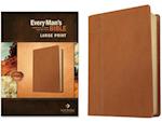 Every Man's Bible Nlt, Large Print (Leatherlike, Pursuit Saddle Tan)