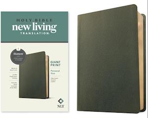 NLT Personal Size Giant Print Bible, Filament Enabled Edition (Red Letter, Genuine Leather, Olive Green)