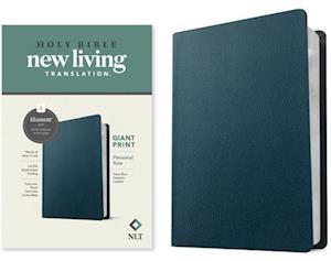 NLT Personal Size Giant Print Bible, Filament Enabled Edition (Red Letter, Genuine Leather, Navy Blue)