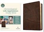 NLT Chronological Life Application Study Bible, Second Edition (Leatherlike, Heritage Oak Brown)