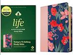 NLT Life Application Study Bible, Third Edition (Red Letter, Leatherlike, Pink Evening Bloom)