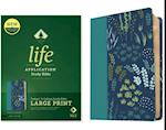 NLT Life Application Study Bible, Third Edition, Large Print (Leatherlike, Meadow Teal, Red Letter)