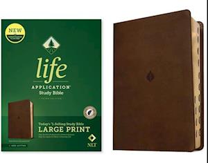 NLT Life Application Study Bible, Third Edition, Large Print (Leatherlike, Rustic Brown Leaf, Indexed, Red Letter)