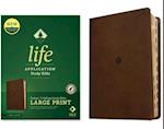 NLT Life Application Study Bible, Third Edition, Large Print (Leatherlike, Rustic Brown Leaf, Indexed, Red Letter)