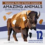 National Parks of North America Amazing Animals Sticker Painting Book