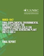 Final Supplemental Environmental Impact Statement for Combined Licenses (Cols) for Vogtle Electric Generating Plant Units 3 and 4