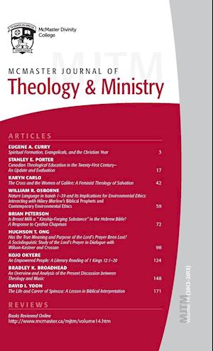 McMaster Journal of Theology and Ministry