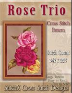 Rose Trio Cross Stitch Pattern