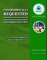 Congressionally Requested Information on the Status and Length of Review for Appalachian Surface Mining Permit Application