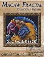 Macaw Fractal Cross Stitch Pattern