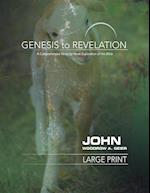 Genesis to Revelation: John Participant Book [Large Print]