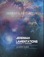 Genesis to Revelation: Jeremiah, Lamentations Leader Guide