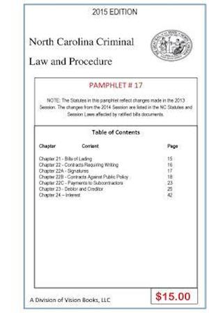 North Carolina Criminal Law and Procedure-Pamphlet 17
