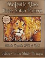 Majestic Lion Cross Stitch Pattern