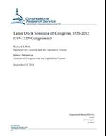 Lame Duck Sessions of Congress, 1935-2012 (74th-112th Congresses)