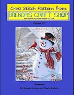 Snowman Cross Stitch Pattern from Brenda's Craft Shop - Volume 22