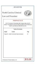 North Carolina Criminal Law and Procedure-Pamphlet 19