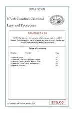 North Carolina Criminal Law and Procedure-Pamphlet 24