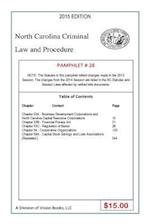 North Carolina Criminal Law and Procedure-Pamphlet 28