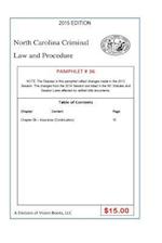 North Carolina Criminal Law and Procedure-Pamphlet 36