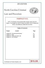 North Carolina Criminal Law and Procedure-Pamphlet 41