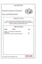 North Carolina Criminal Law and Procedure-Pamphlet 59