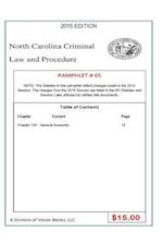 North Carolina Criminal Law and Procedure-Pamphlet 65