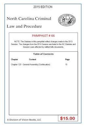 North Carolina Criminal Law and Procedure-Pamphlet 66