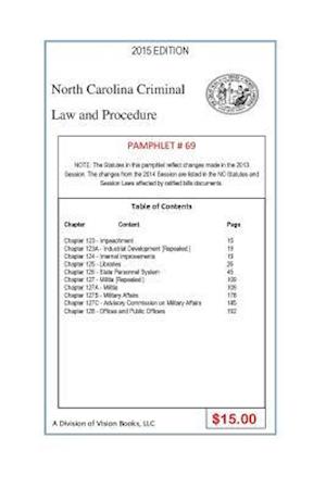 North Carolina Criminal Law and Procedure-Pamphlet 69