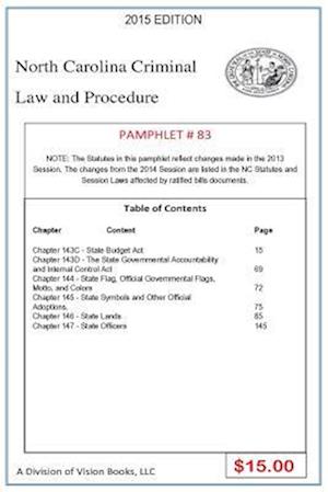 North Carolina Criminal Law and Procedure-Pamphlet 83