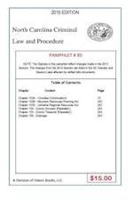 North Carolina Criminal Law and Procedure-Pamphlet 85