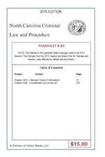 North Carolina Criminal Law and Procedure-Pamphlet 89