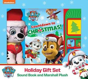 Nickelodeon Paw Patrol: Countdown to Christmas Holiday Gift Set Sound Book and Marshall Plush