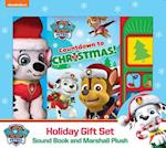 Nickelodeon Paw Patrol: Countdown to Christmas Holiday Gift Set Sound Book and Marshall Plush