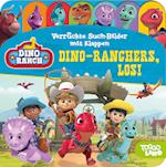 Dino Ranch - Verrückte Such-Bilder mit Klappen - Dino-Ranchers, los! - Pappbilderbuch mit 17 Klappen - Wimmelbuch für Kinder ab 18 Monaten