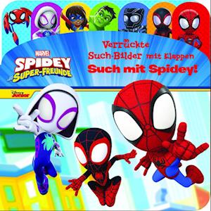 Marvel Spidey und seine Super-Freunde - Verrückte Such-Bilder mit Klappen - Such mit Spidey! - Pappbilderbuch mit 20 Klappen - Wimmelbuch für Kinder ab 18 Monaten