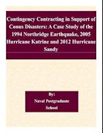 Contingency Contracting in Support of Conus Disasters